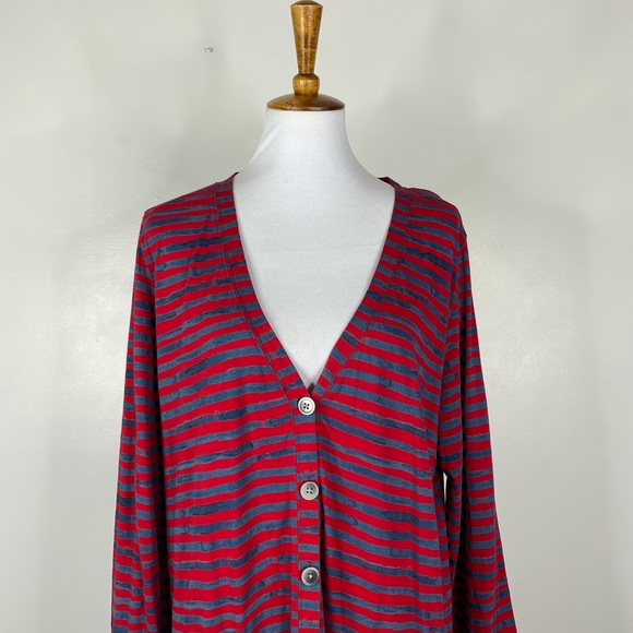 The Territory Ahead Lightweight Cardigan Sz. XL Red Stripe - Picture 8 of 12